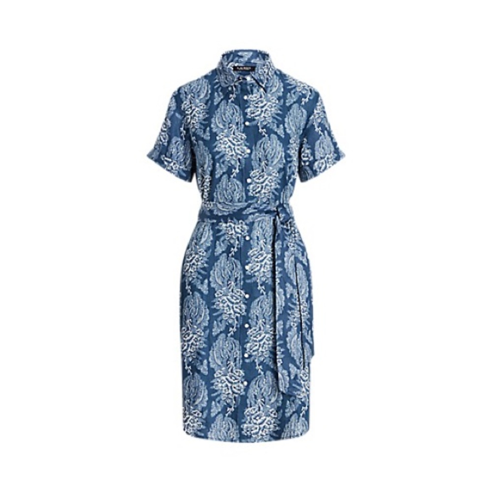 Floral Belted Linen Shirtdress
Lauren Petite size 8p women’s